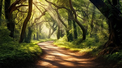 Obraz premium path nature trees