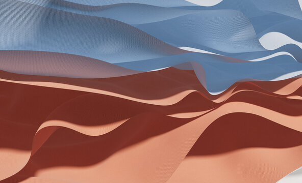 Colorful waves of fabric in red, white, and blue capture 