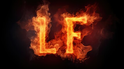 flames fire typeface