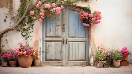 wooden colorful doors