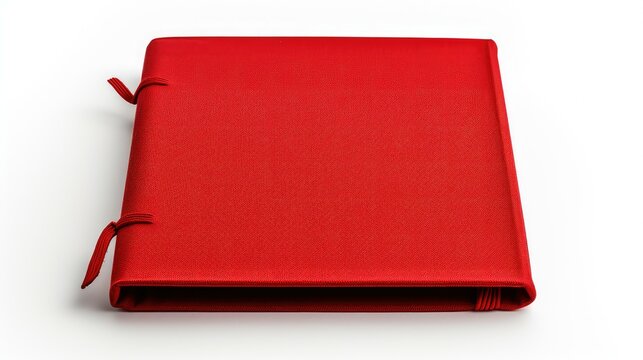 red blank book cover