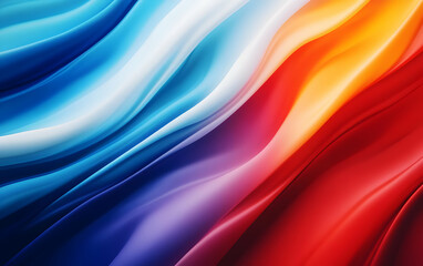 Naklejka premium A vibrant and smooth wave of colors flowing together, creating an abstract and dynamic visual impact for creative projects.