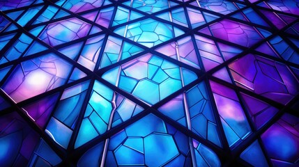 glass geometric purple blue