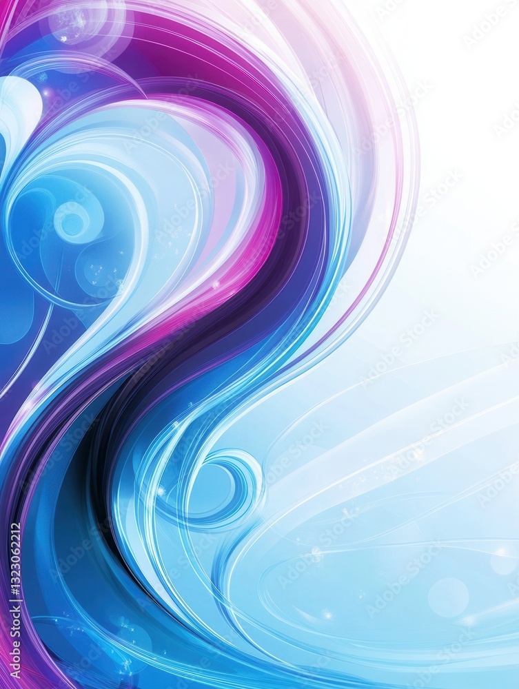 Aufkleber Colorful swirling patterns create a dynamic and vibrant abstract background with balanced design elements