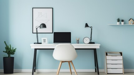 desk home office empty