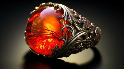 Fototapeta premium jewelry fire opal