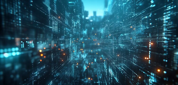 Blockchain technology futuristic finance network background high resolution wallpaper