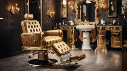 leather gold barbershop