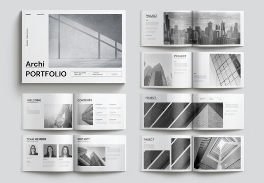 Architecture Portfolio Layout Landscape