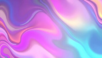 Fototapeta premium Abstract Fluid Background A Smooth Blend Vibrant Holographic Colors