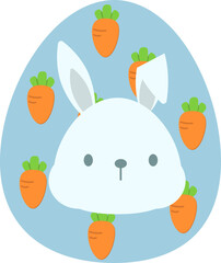 Cute Rabbit Easter egg