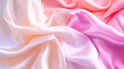 Obraz premium Soft Elegant Satin Fabric in Blush and Light Pink Tones