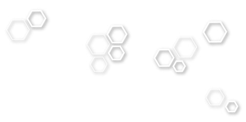 Abstract white and grey color hexagonal geometric background with copy space.Abstract white and gray hexagon technology lines background.Abstract white lines background.

