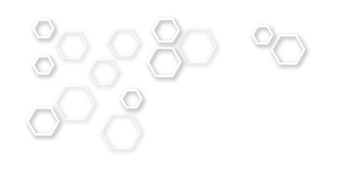 Seamless pattern with hexagonal white and gray technology line paper background. white and gray hexagon honeycomb geometric copy space. Hexagonal vector grid tile and mosaic structure mess cell.