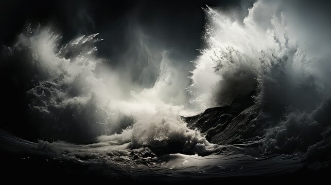 wave black grey gradient background