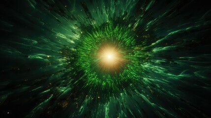 Fototapeta premium burst green firework