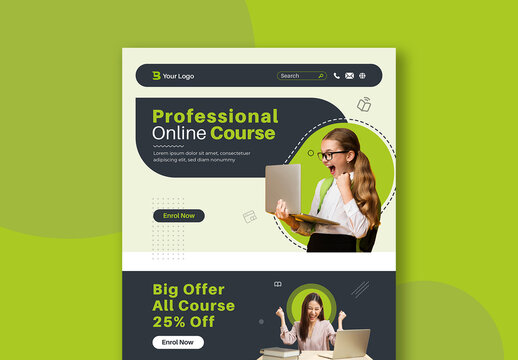 Editable Modern Online Learning Newsletter