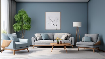 living gray blue background