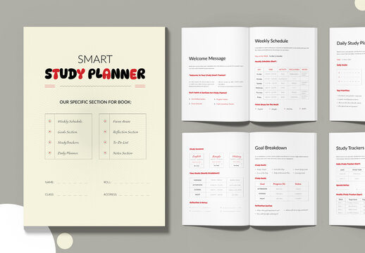 Smart Study Planner Template Layout