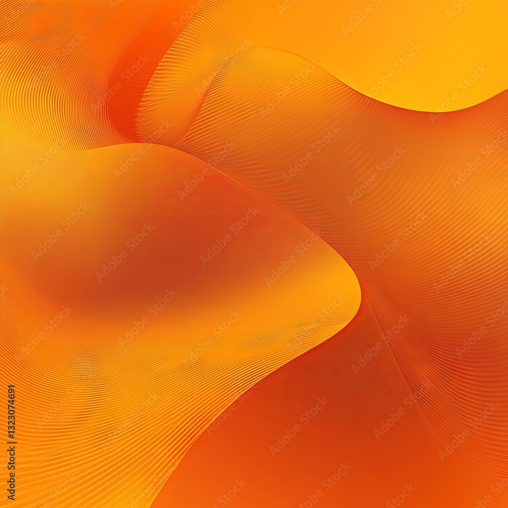 Poster abstract orange gradient with wavy patterns