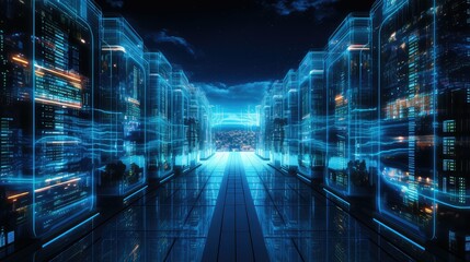 futuristic data illustration