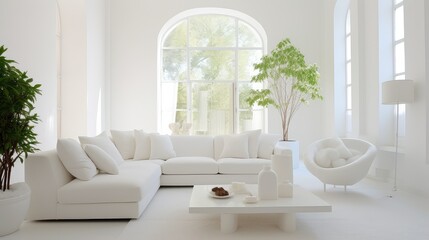 Fototapeta premium elegance white interior design