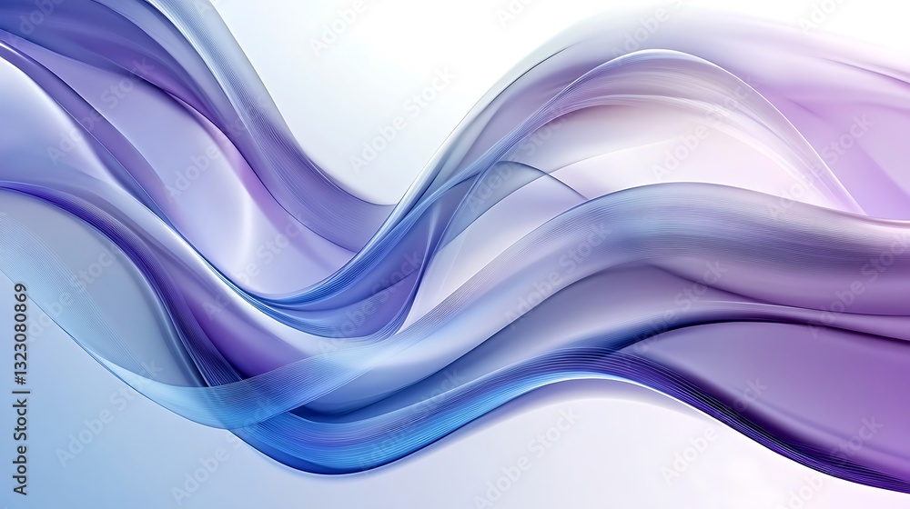 Aufkleber abstract violet blue gradient background with liquid style waves. abstract background 3d shiny plast