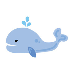 Obraz premium Whale Illustration Icon Single