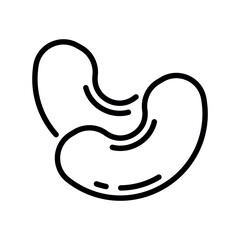 Obraz premium cashew sign symbol vector flat icon 