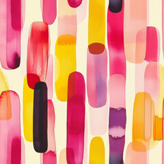 pattern artwork with watercolor paint stick, Seamless pattern repeat