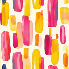 pattern artwork with watercolor paint stick, Seamless pattern repeat
