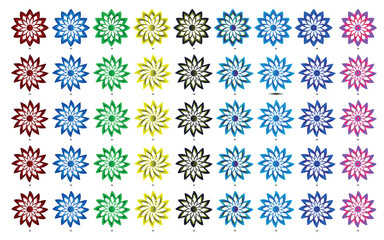 Modern Abstract Floral vector Logo with white background