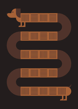 Abstract dachshund