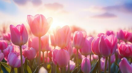 flowers tulips pink