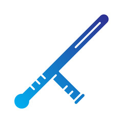    baton  security  guard  police  enforcement  defense  safety  control  riot  protection Solid gradient icon
