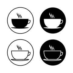 Obraz premium Vector illustration of Tea Cup icon set isolated on transparent background
