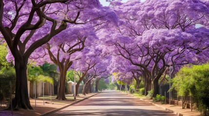 Obraz premium flowers jacaranda trees