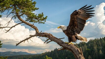 american bald eagle in flight