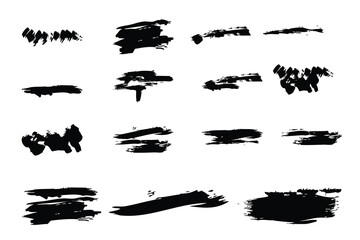 watercolor effect brush, horizontal line, simple vector illustration