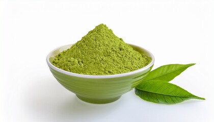 Matcha powder in bowl