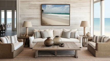 Fototapeta premium rustic beach house walls