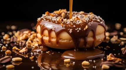 gourmet coffee and donut