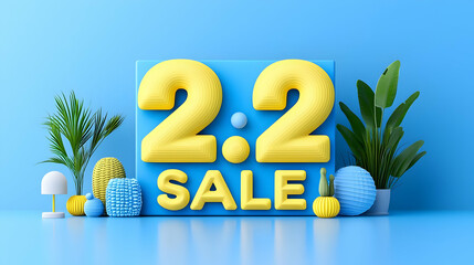 Vibrant Promotional Display for Sale Event and Discount Offer