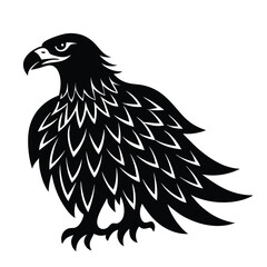 Eagle silhouettes set, large pack of vector silhouette design, isolated white background