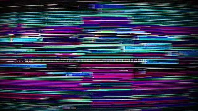 Retro Screen Noise Distortion Cyberpunk, Video Transitions Effect.