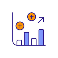 Trending Chart Icon Showing Rising Popularity.