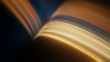 Mesmerizing neon light curves creating an abstract background design