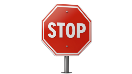 Stop Sign Graphic Red Octagon Safety Symbol