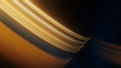 Mesmerizing neon light curves creating an abstract background design