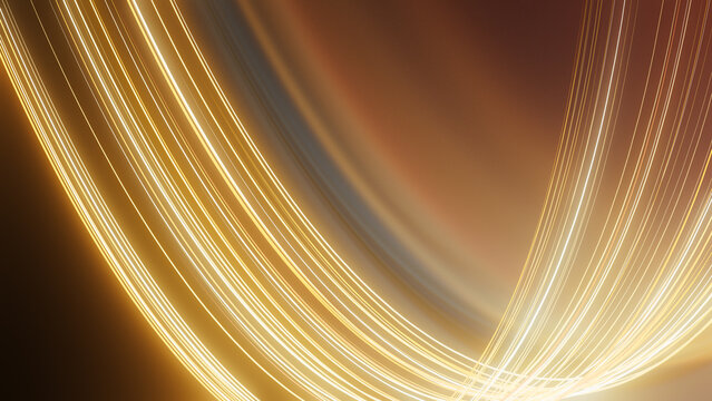 Mesmerizing neon light curves creating an abstract background design